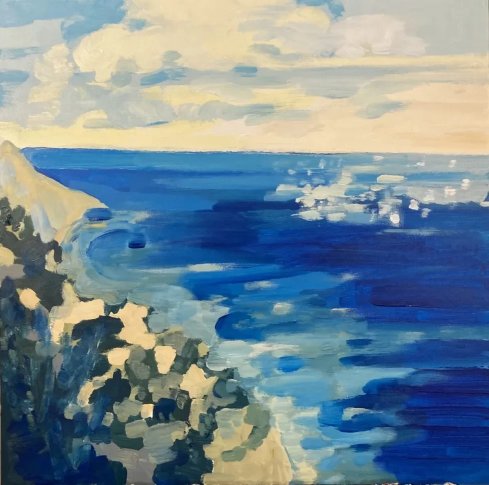 Xx pier tancredi de coll', il mare, acrilico su tela, cm x ,