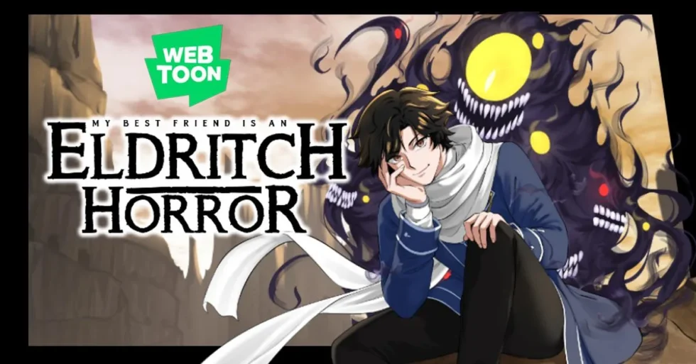 My best friend is an eldritch horror webtoon cover