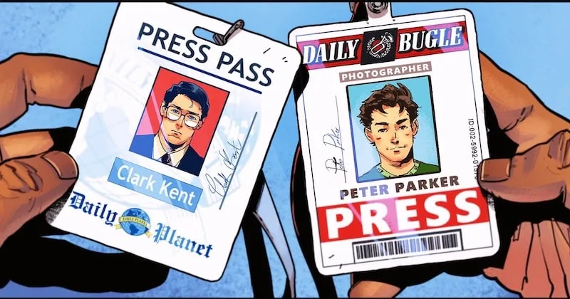 Pass stampa peter parker ckark kent