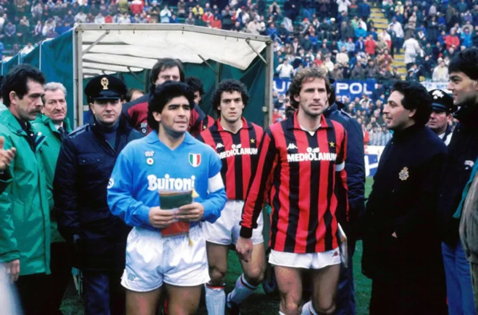 Franco baresi e diego maradona